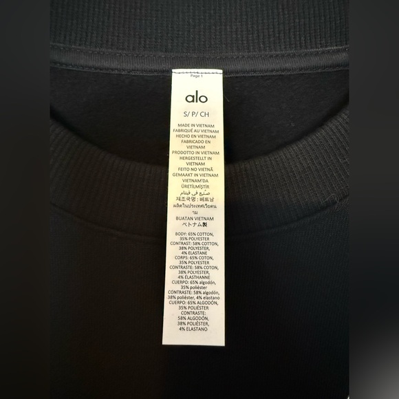 NWT! Alo Accolade Crew Neck Pullover Black, Size Small (4-6)! - Picture 5 of 10